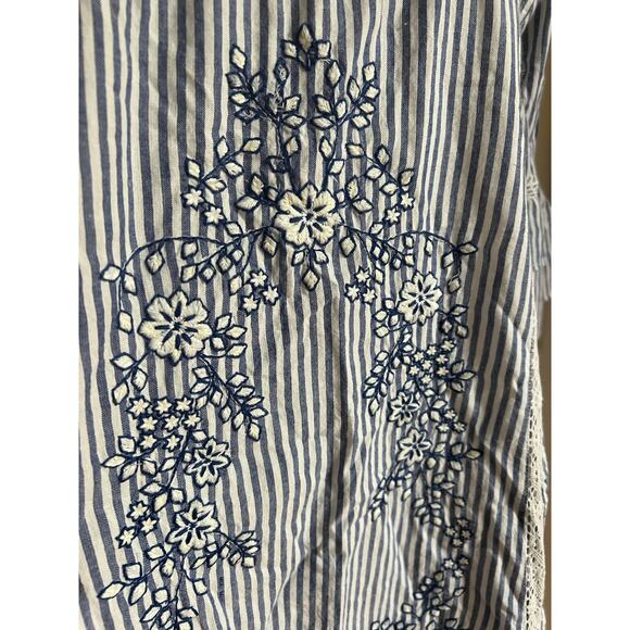 NWOT Free People Sunny Day Embroidered Striped Dress - Picture 8 of 16